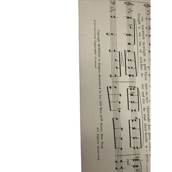 1918 Three Wonderful Letters From Home Sheet Music J Hanley Shaprio Bernstein - Picture 4 of 16